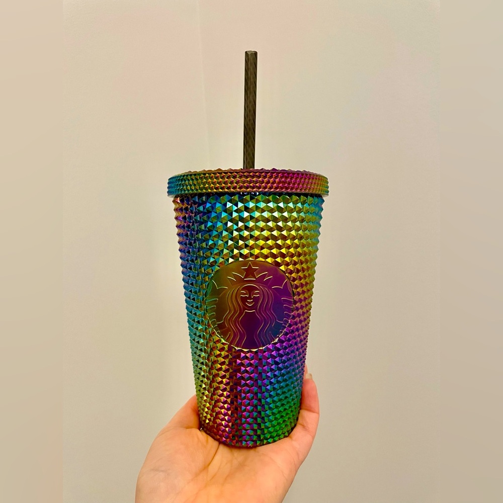 Starbucks iridescent studded tumbler NEW 16oz
